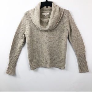 Loft Oatmeal Cowlneck Sweater